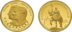 Goldmedaille zu 10 Dukaten o.J., auf Ludvík Svoboda und Alexander ...