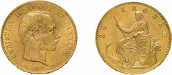 20 Kronen 1876, Christian IX., Fb. 295, kl. Kratzer und Ranfdehler, ...