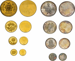 Set zu 10000, 5000, 2000, 1000, 500, 250, 200 und 100 Francs ...