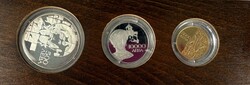 Set zu 500 Lewa Silber, 5.000 Lewa Gold sowie 10.000 Lewa Platin 1993 ...
