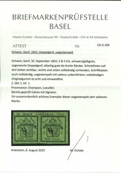 Doppelgenf, ungewöhnlich frische Farben, gute bis sehr breite ...