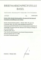 2 Rp. grau und 5 Rp. braun, zusammen auf Auslands-Drucksache ...