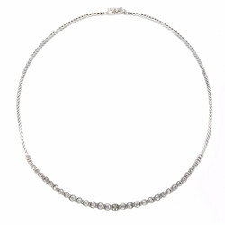 Diamant-Collier Elegantes Schmuckstück in Weissgold 18K verziert mit ...