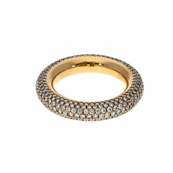 Diamant-Ring Modernes Design in Roségold 18K, Pneuring, mehrreihig ...