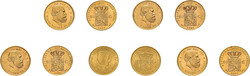 NIEDERLANDE, Lot zu 5 x 10 Gulden. Enthalten sind die Jahre 1877 (3x) ...