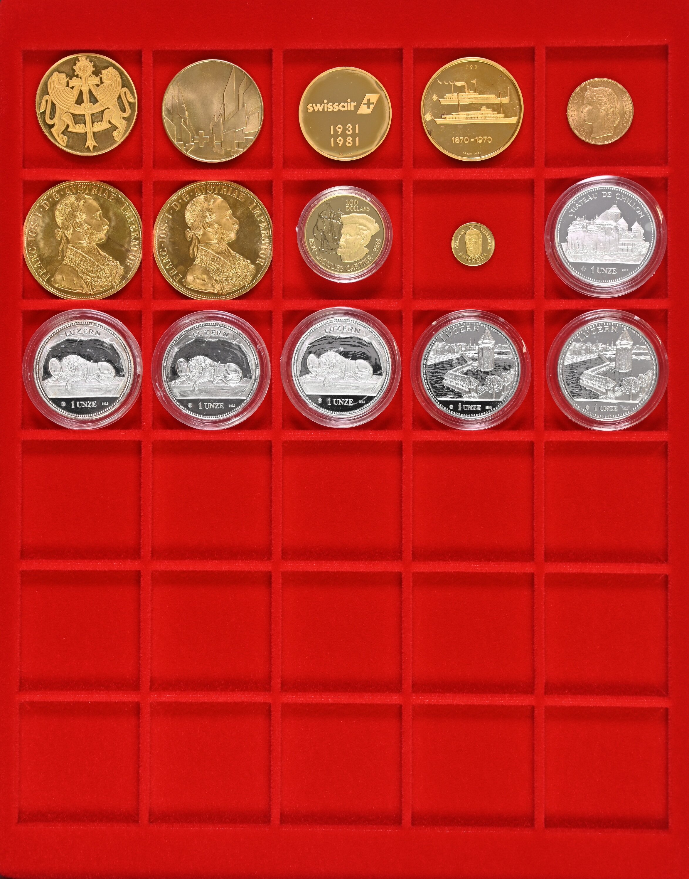 ALLE WELT, Sammlung von weit mehr als 100 Gold- und Silbermünzen bzw ...