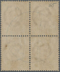 1908 Provisional 2 att on 24 att block of four, cancelled by ...