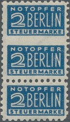 1949 Notopfermarke 2 Pf. gez. L 10¾ mit Wz. 3X, senkrechter ...