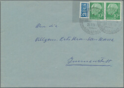 1956 Notopfermarke 2 Pf. in Zeichnung Zd, gez. K 14 mit Wz. 4 Va, ...