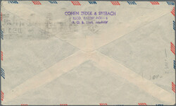 1948/1950 Two airmail covers, with 1948 'Jewish Holidays' 10m in ...