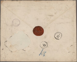 1882, "Vom Ausland über B.-P. 5 (Oswiecim-Breslau). Eingeschrieben." ...