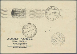 1933, Hungary, Gödöllö Jamboree, airmail card from "BOLZANO 14 ...