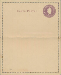 1896 ca., 4 C 'Liberty Head' letter-card ESSAY in BRIGHT VIOLET ...