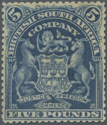 1901, 5 £ dark blue, unused, very fine item, gum slightly faded. (KW ...