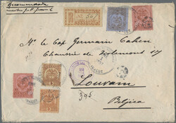 1897, 5c. brown on cream (two shades), 10c. brown on rose (2), 20c. ...