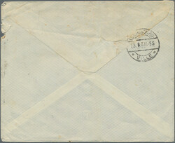 1937, Andersen 15ö. carmine, vertical tete-beche gutter pair on ...