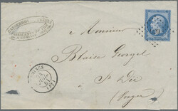 1849/62, 20 C Ceres black, two cancelled values (partly slightly ...