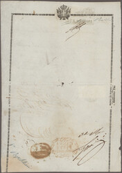 1863/67, 2 Cent. rotbraun diagonale Halbierung als Stempelmarke ...