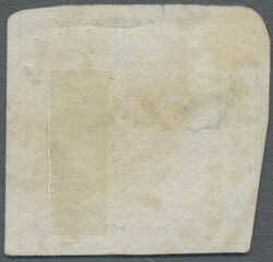 1858, 1 Kr. schwarz, Type I, teils angeschnitten, mit seltener ...