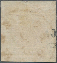 1858, 2 Kr. rot, links teils Randlinienschnitt, sonst voll- bis ...