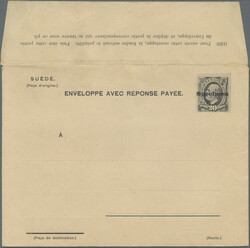 1906, "enveloppe avec reponse payée", rare project of an envelope ...