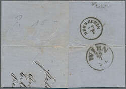 1850, 18 Kr. gelblichorange, gut gerandet, als Einzelfrankatur auf ...