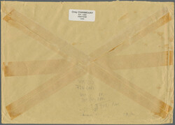 1985 Provisionals 40k. and 80k. block of four, all optd. "1985" in ...