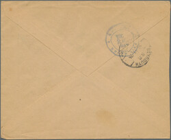 1924, Bilingual surcharges, 80c. rate on cover from TYROS 22.11.24 to ...