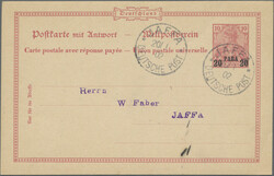 1888-1914 Four items from Palestine, with 1) 1888 Jerusalem-Genoa ...