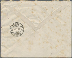 1924, 18 K. (pair) and 1 K. tied "TIFLIS 16-1-24" to registered cover ...