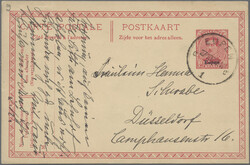 1920, Karte 10 C. rot bedarfsgebraucht mit ausführlichem Text von ...