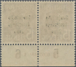 1948, Maschinenaufdruck auf Arbeiter 15 Pfg. ...