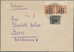 1948, Maschinenaufdruck auf Arbeiter 24 Pfg. orangebraun im ...