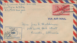 1945, 23 April, Oschersleben, Luftfeldpostbrief der U.S.Army mit ...