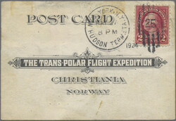 1924/1925, "The Trans Polar Flight Expedition", two pre-printed reply ...