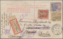 1890, "Vom Auslande über Bahnpost Kufstein-München Eingeschrieben." ...