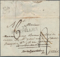 1814, "Fleur-de-lis" postmark of Aix on reverse of letter 21 July ...
