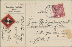 1917, Vignette "Deutscher Pfadfinderbund" (Randklebung) auf ...