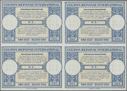 1950/1953. Lot of 2 different Intl. Reply Coupons (London type) each ...