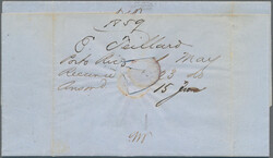 1859, entire stampless letter dated 1 May 1859 to New York, endorsed ...