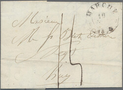 1833/38, Besetzung Luxemburgs, MARCHE, zwei Briefe mit hs. Taxe, ...