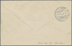 1938, 5 A - 75 A "Gullfoss-Waterfall" kpl. issue on registered cover ...