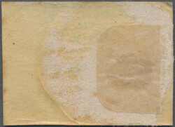1853, 2 Kr. dunkelgrün, Unterrandstück (6mm) mit Lombardei-Stempel ...