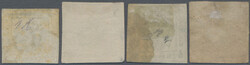1853, 2 Kr., Lot von 4 Fälschungen, alle mit Stempel, ...
