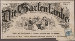 1859, 1 Kr. blau, Type I (Provisorium), frankiert auf Zeitungskopf ...