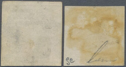 1859, 1 Kr. schwarz, ungebraucht mit großen Teilen des ...