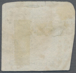 1858, 1 Kr. schwarz, Type I, teils angeschnitten, mit seltener ...