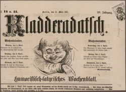 1859, 1 Kr. schwarz, links oben lädiert, frankiert auf Zeitung ...