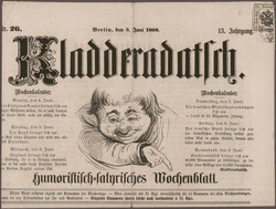 1859, 1 Kr. schwarz, rechts lädiert, frankiert auf Zeitung ...