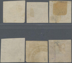 1859, 1 Kr., Lot von 6 Fälschungen, unterschiedliche ...